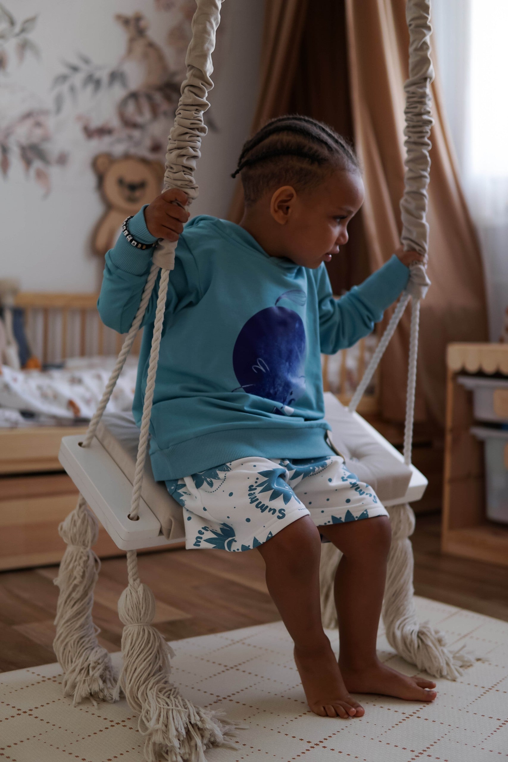 Kids Hoodie with Ears - Moon