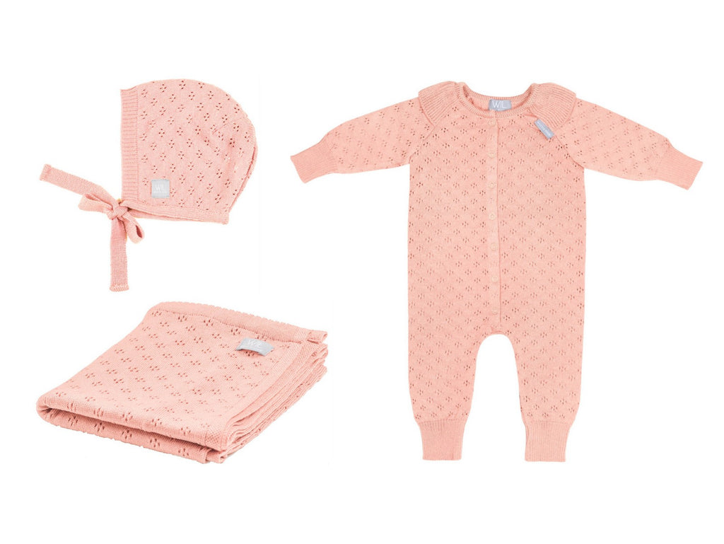 LOVE Gift Set For Baby - Blanket, Romper and Bonnet