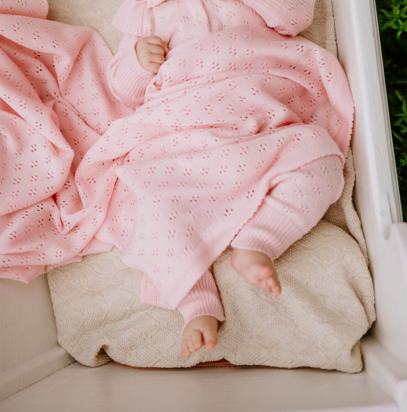 Merino wool baby blanket LOVE