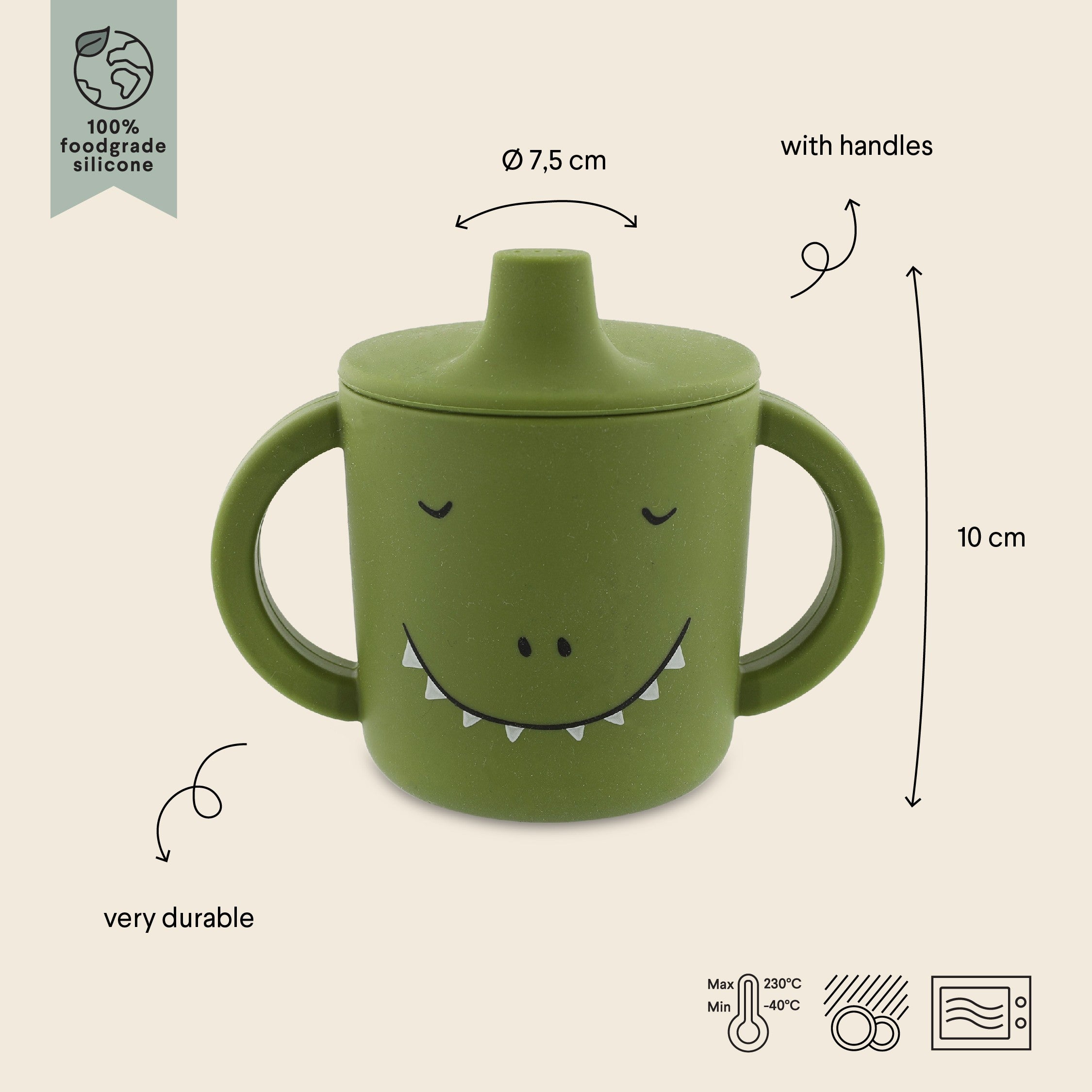 Silicone Sippy Cup - Mr. Dino