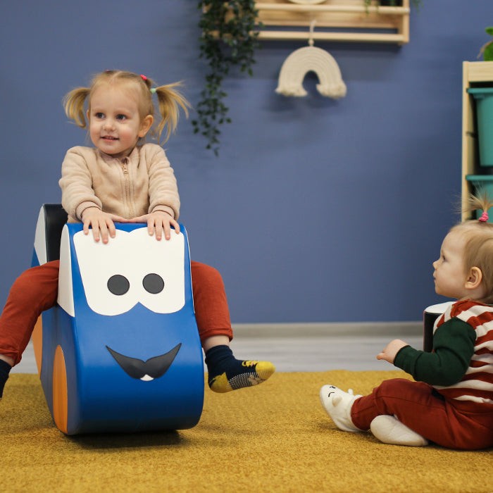 Soft Play Ride On Toy - Blue Car