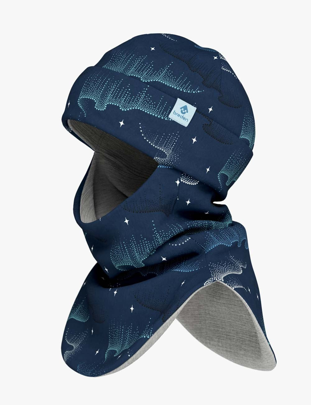 Thermal Merino Balaclava For Kids CLAVAN - Northern Lights